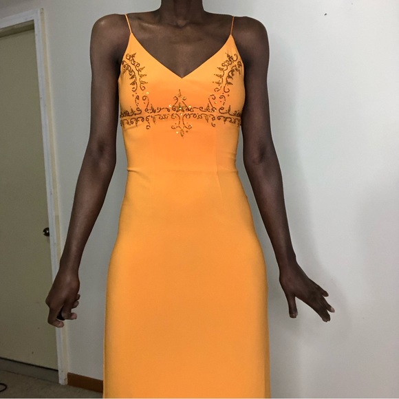 MORGAN & Co | Prom Jersey Dress beaded Size 1/2 - Picture 6 of 9